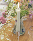 VELAS PARA CASTIÇAL CÔNICA VERDE ÁGUA 18 CM - 02 UNIDADES