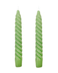 VELAS PARA CASTIÇAL TWIST BOLD VERDE CLARO 18 CM - 02 UNIDADES