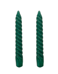 VELAS PARA CASTIÇAL TWIST BOLD VERDE ESCURO 18 CM - 02 UNIDADES