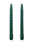 VELAS PARA CASTIÇAL TWIST VERDE ESCURO 25 CM - 02 UNIDADES