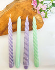 VELAS PARA CASTIÇAL TWIST LILÁS 25 CM - 02 UNIDADES