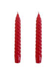 VELAS PARA CASTIÇAL TWIST BOLD VERMELHO 18 CM - 02 UNIDADES