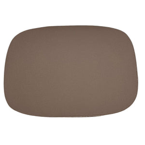 JOGO AMERICANO DUPLA FACE IMPERMEÁVEL RETANGULAR BRANCO E MARROM 48 CM