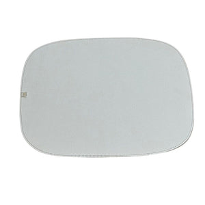 JOGO AMERICANO DUPLA FACE IMPERMEÁVEL RETANGULAR BRANCO E MARROM 48 CM