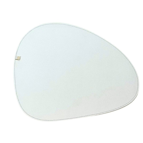 JOGO AMERICANO DUPLA FACE IMPERMEÁVEL ORGÂNICO MARROM  E BRANCO 41CM