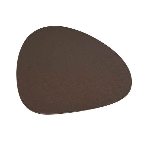 JOGO AMERICANO DUPLA FACE IMPERMEÁVEL ORGÂNICO MARROM  E BRANCO 41CM