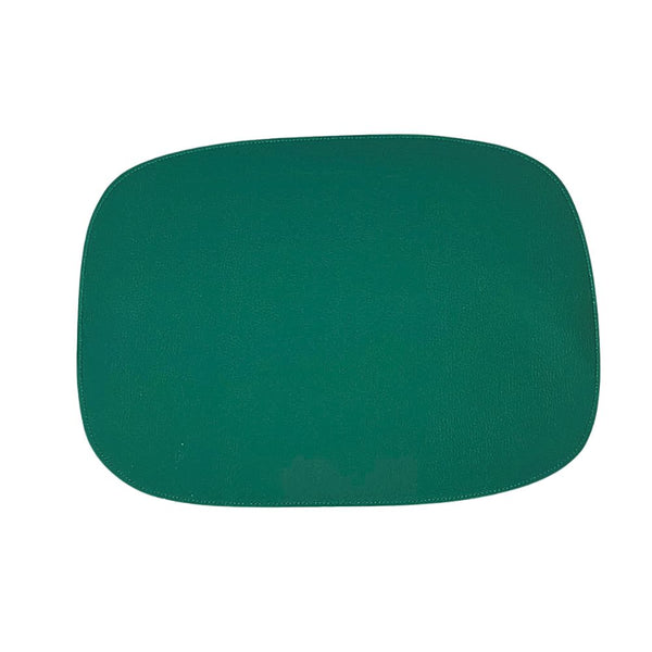JOGO AMERICANO DUPLA FACE IMPERMEÁVEL RETANGULAR VERDE E BEGE 48 CM