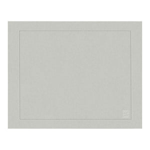 JOGO AMERICANO DE LINHO VISCO BARRA LARGA PREMIUM CINZA 50x39 CM