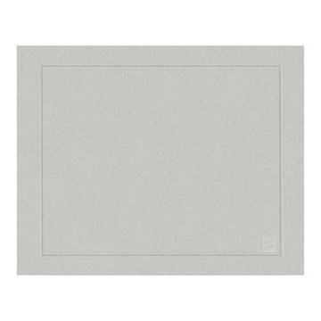 JOGO AMERICANO DE LINHO VISCO BARRA LARGA PREMIUM CINZA 50x39 CM