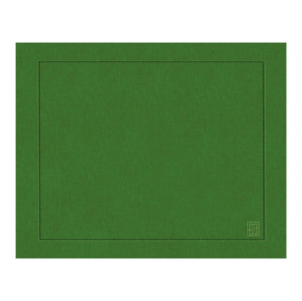 JOGO AMERICANO DE LINHO PURO BARRA LARGA PREMIUM VERDE OLIVA