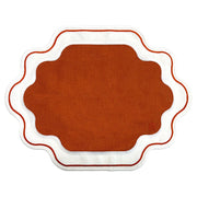 JOGO AMERICANO EASY CLEAN ELLA TERRACOTA E BRANCO
