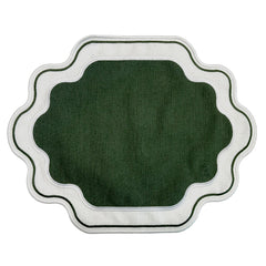 JOGO AMERICANO EASY CLEAN ELLA VERDE E BRANCO