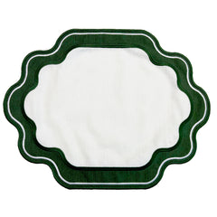 JOGO AMERICANO EASY CLEAN ELLA BRANCO E VERDE