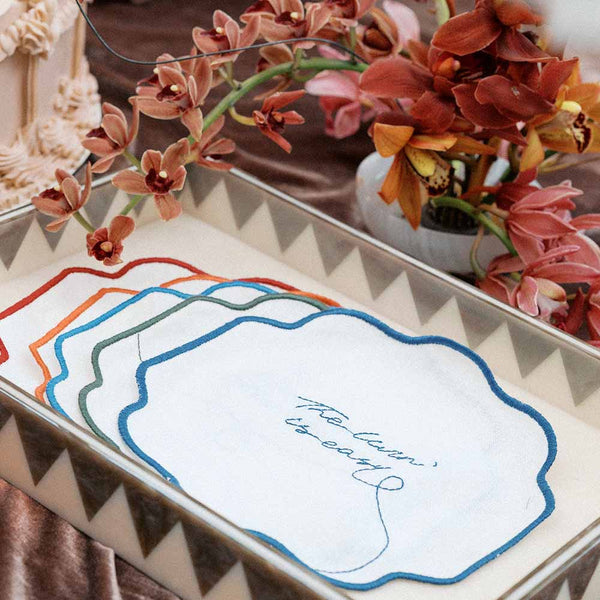 SET GUARDANAPO DE COQUETEL LINHO ALL THAT JAZZ 6 PEÇAS