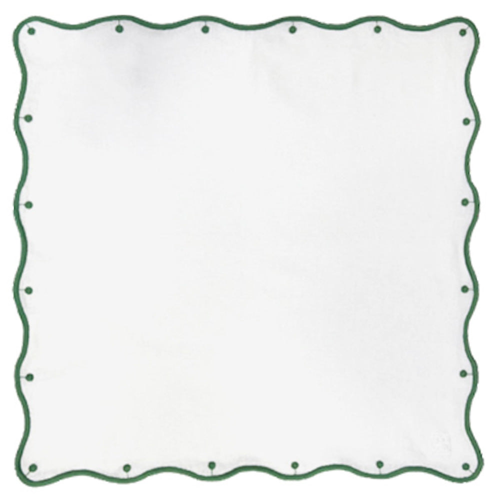 GUARDANAPO DE LINHO BOLINHAS VERDE