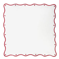 GUARDANAPO DE LINHO BOLINHAS VERMELHAS