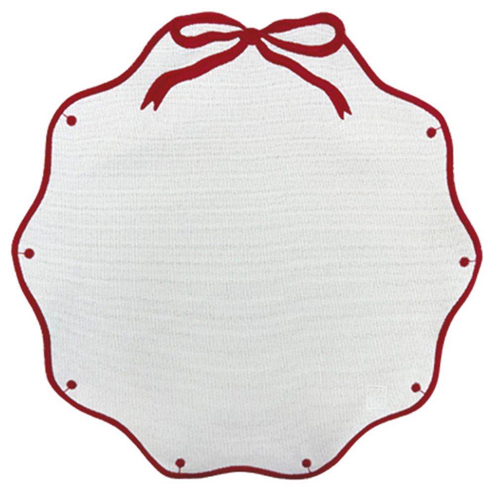 JOGO AMERICANO EASY CLEAN LAÇO VERMELHO