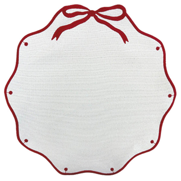 JOGO AMERICANO EASY CLEAN LAÇO VERMELHO