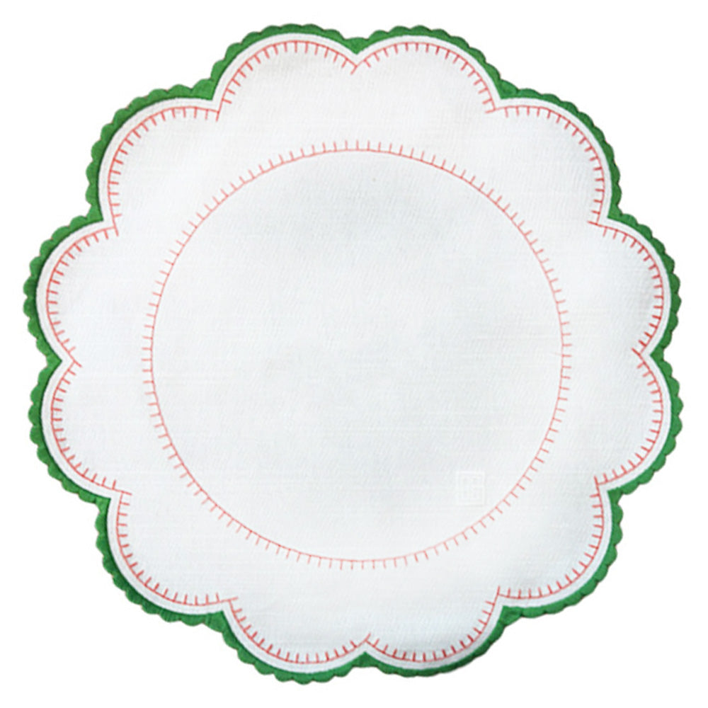 JOGO AMERICANO EASY CLEAN FLOWERSCAPE VERDE E ROSA