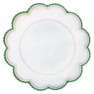 JOGO AMERICANO EASY CLEAN FLOWERSCAPE VERDE E ROSA