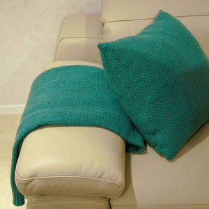 CAPA DE ALMOFADA CASHMERE TOUCH PONTO ARROZ VERDE 50X50CM