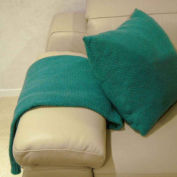 CAPA DE ALMOFADA CASHMERE TOUCH PONTO ARROZ VERDE 50X50CM