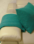 CAPA DE ALMOFADA CASHMERE TOUCH PONTO ARROZ VERDE 50X50CM