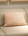 CAPA DE ALMOFADA TRICOT PLUS CESTARIA RIM ROSA 70X35