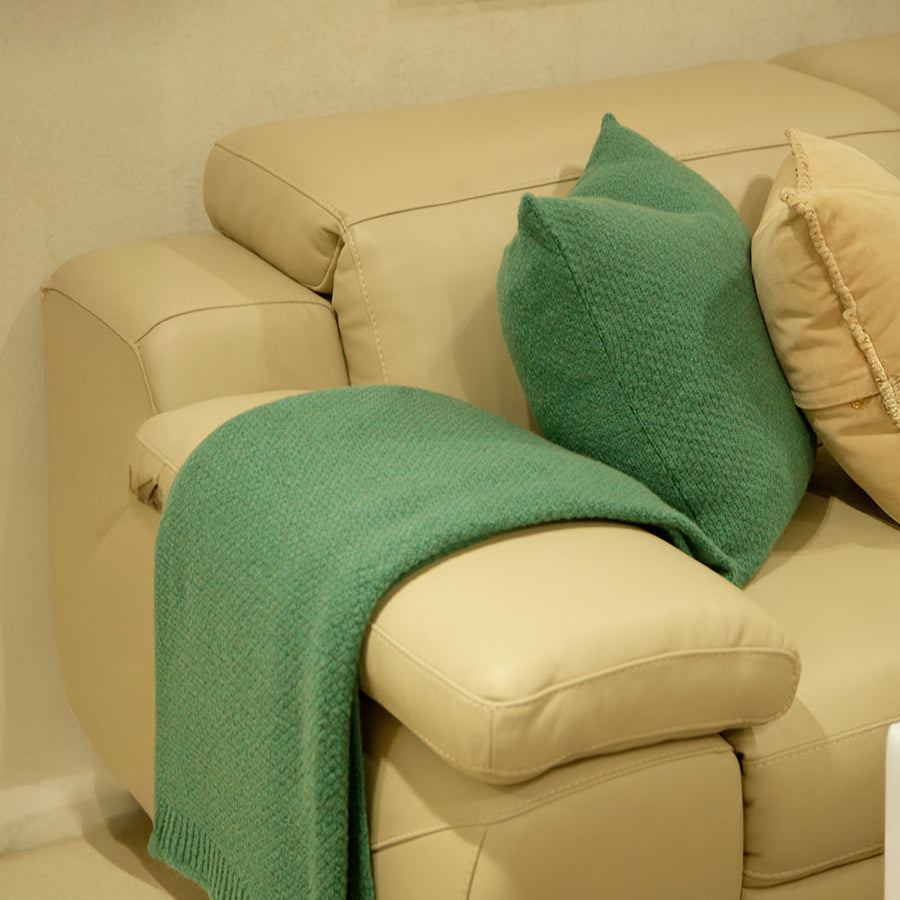 CAPA DE ALMOFADA CASHMERE TOUCH PONTO ARROZ VERDE 50X50CM