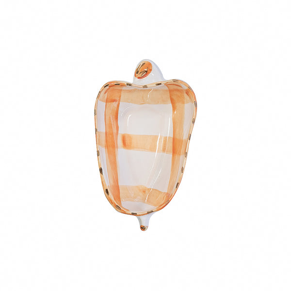 Bowl Cerâmica Artesanal Caju Laranja e Ouro