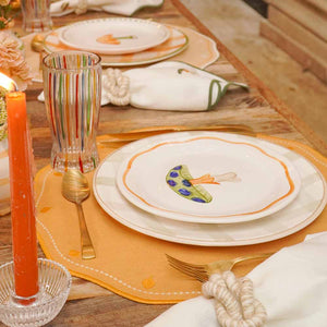 JOGO AMERICANO REDONDO AL FRESCO AMARELO 43 CM