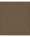 GUARDANAPO LINHO PURO BARRA LARGA PREMIUM MARROM 55X55 CM