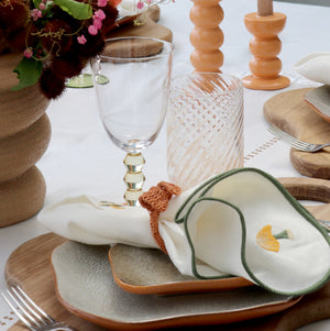 GUARDANAPO DE VISCO LINHO COGUMELOS 45X45