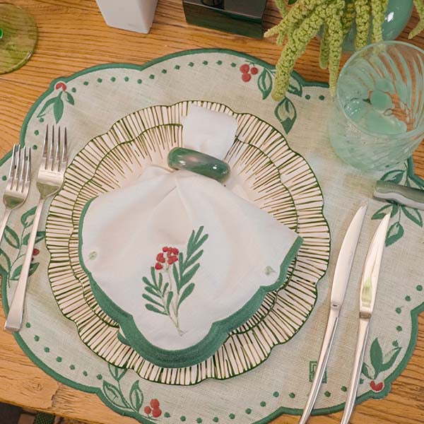 GUARDANAPO LINHO PURO AZEVINHOS