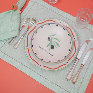 GUARDANAPO SUMMER COM PONTO AJOUR VERDE