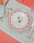 JOGO AMERICANO SUMMER COM PONTO AJOUR VERDE