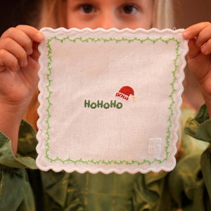 SET GUARDANAPO DE COQUETEL DE LINHO NATAL 6 UN