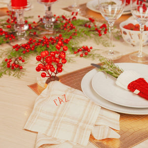 PORTA GUARDANAPO DE NATAL AZEVINHO VERMELHO