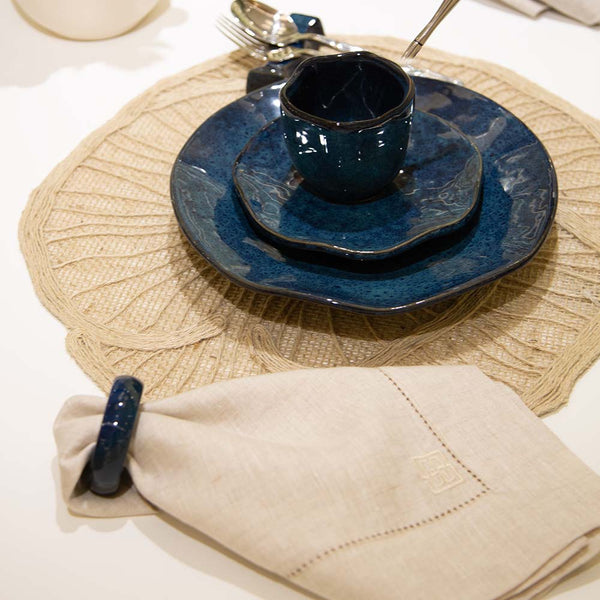 PORTA GUARDANAPO ÁGATA NATURAL ARCO AZUL