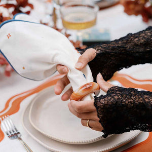 PORTA GUARDANAPO ÁGATA NATURAL ARCO CARAMELO