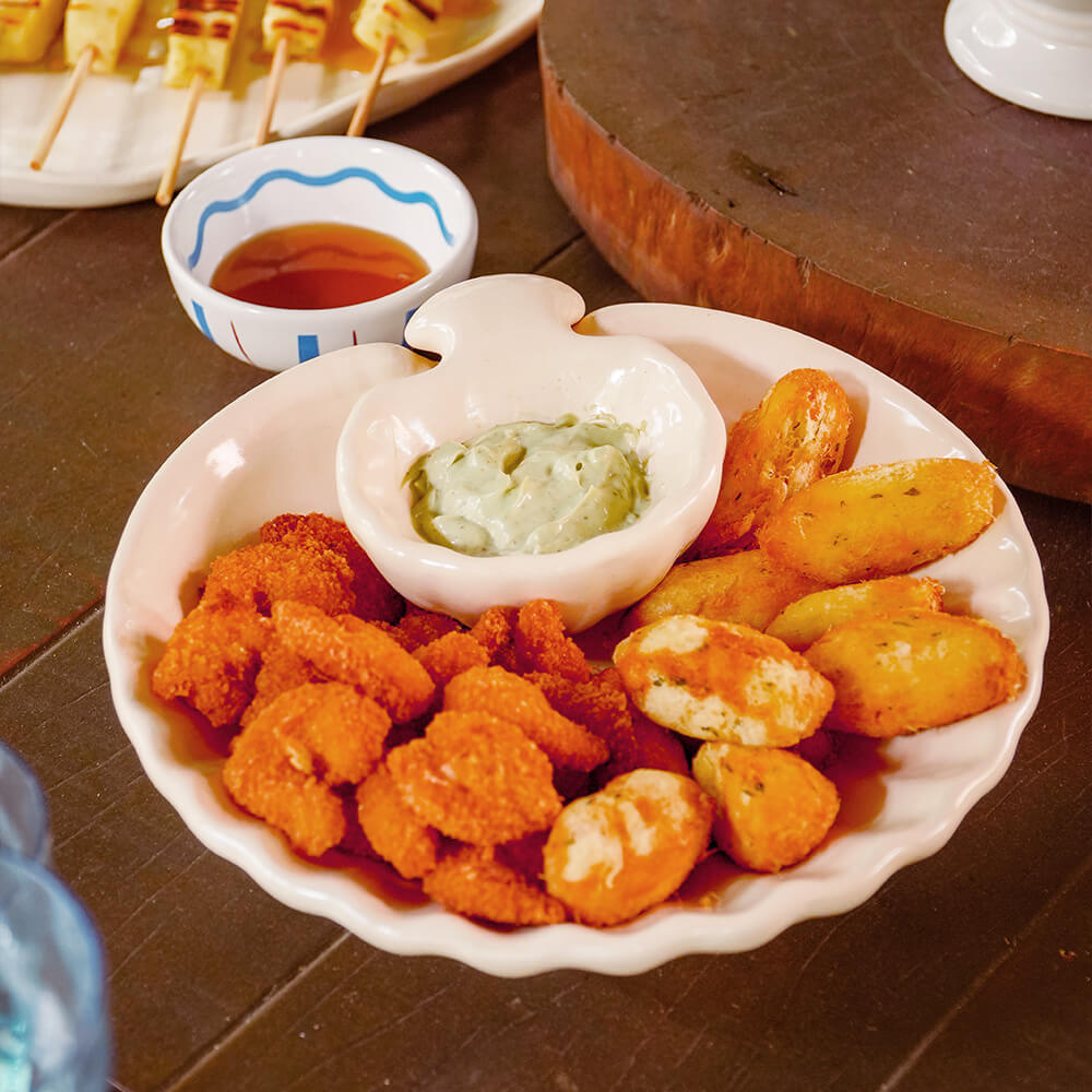 PETISQUEIRA CERÂMICA ARTESANAL CONCHA COM MOLHEIRA