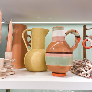 VASO DE CERÂMICA JARRA AMARELO 18 X 25 (H) CM