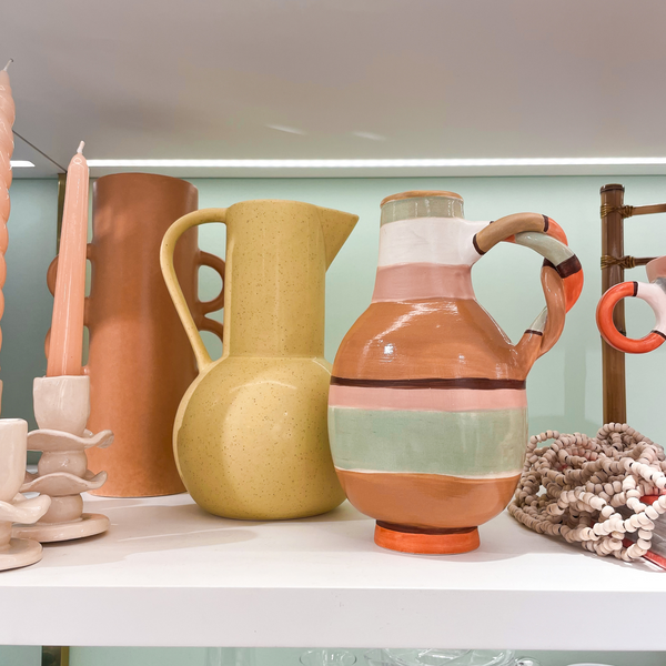 VASO DE CERÂMICA JARRA AMARELO 18 X 25 (H) CM