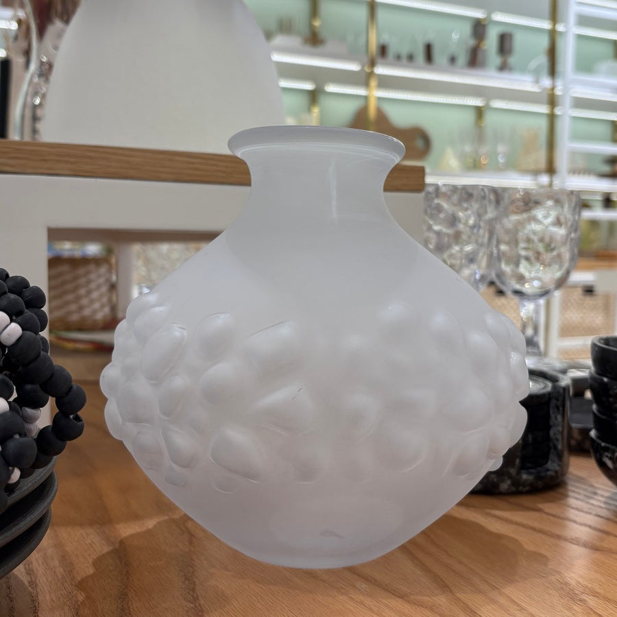 VASO DE VIDRO JATEADO NOVEAU M 25 X 20(H)