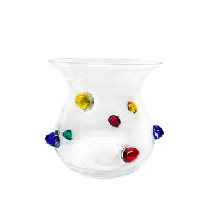 VASO EM VIDRO CONFETTI P 20CM