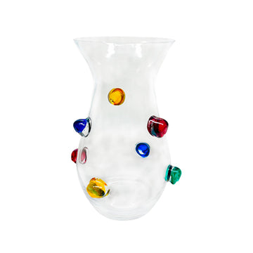 VASO EM VIDRO CONFETTI G 13X26CM