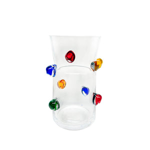 VASO EM VIDRO CONFETTI M 18CM