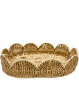BANDEJA PALHA NATURAL SCALLOP M 27X34CM
