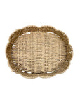 BANDEJA PALHA NATURAL SCALLOP M 27X34CM