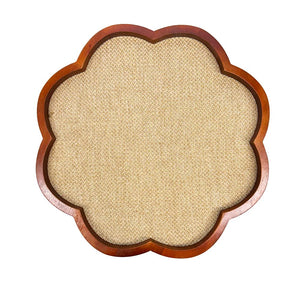 BANDEJA MDF NOGUEIRA FLOR G 37CM
